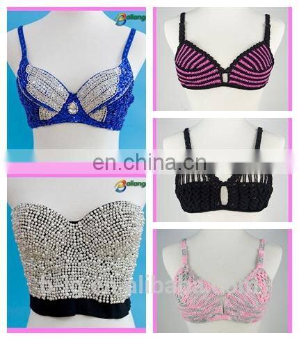 Bailange 2016 Newest unique crochet bra sexy bra white unlined bikini swimwear