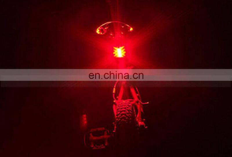 Waterproof Bike Safety Warning Lamp Cycling Rear Plastic Clamp Back Light