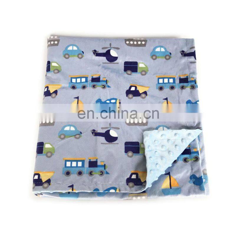 Super Soft Anti-Pilling Polyester Bubble Embossed Blanket Custom Fleece Minky