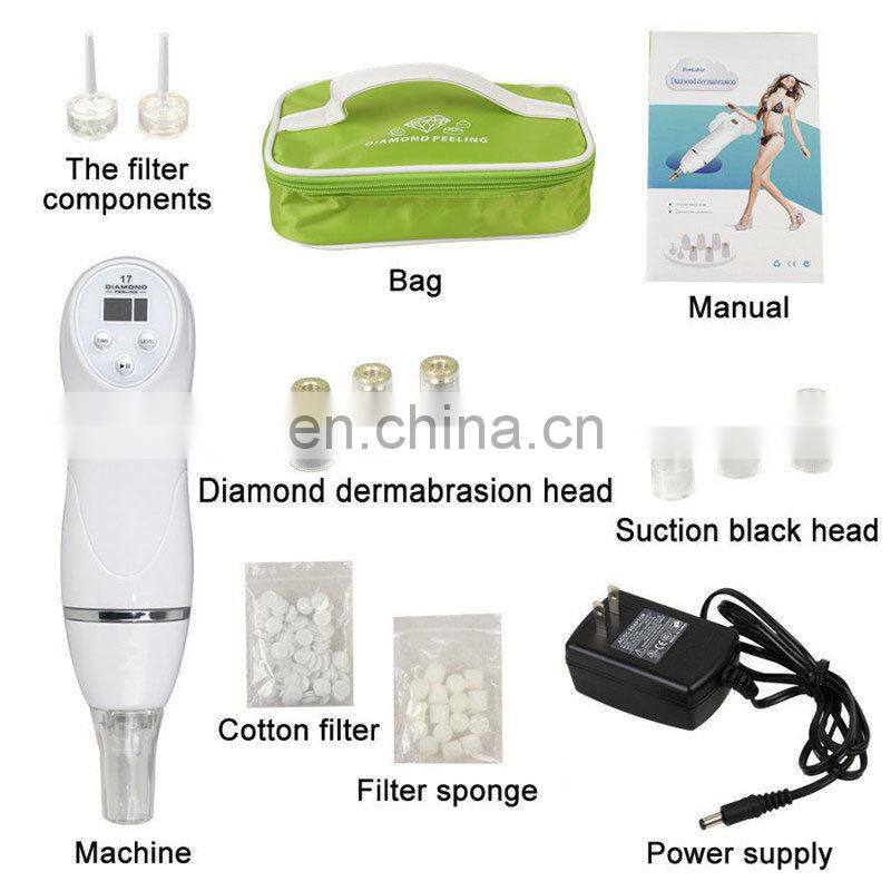Hot Selling Portable Multi-Functional Blackhead Removal Machine /Eye Wrinkle Remover /Diamond Dermabrasion Machine