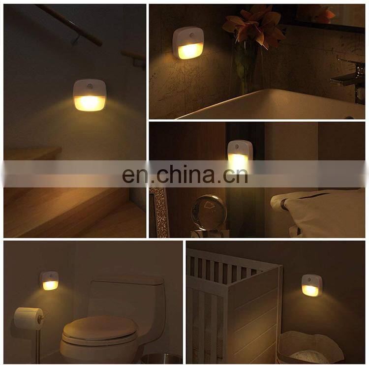 Motion sensor light, cordless battery powered LED night light, stair magnet wall light