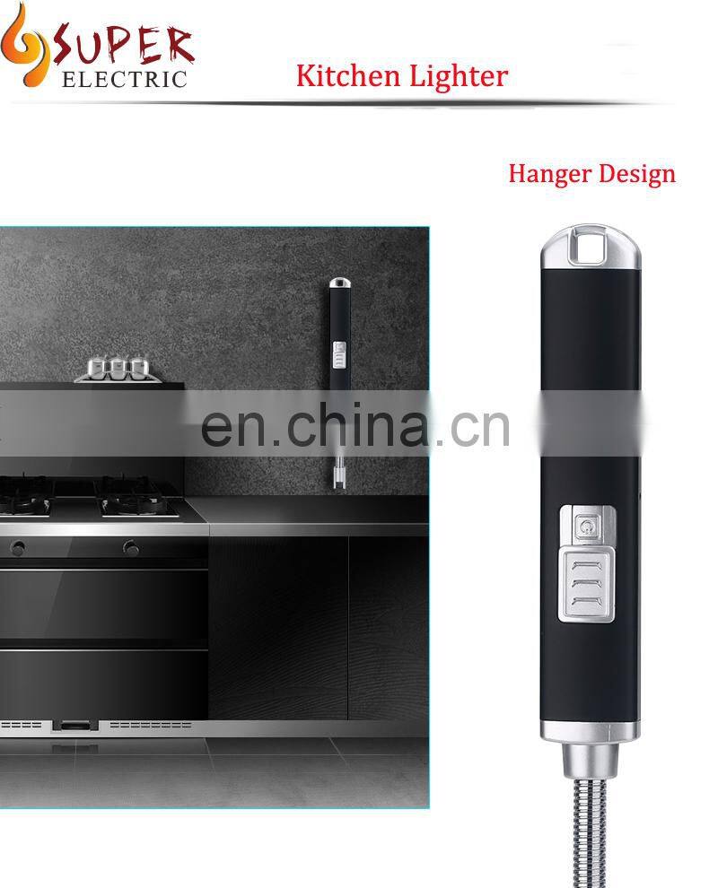 Electric Arc Lighter USB Rechargeable Long Lighter Neck No Spark Windproof Fire Flexible Candle Lighter