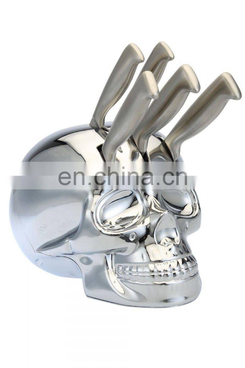 head skulls knife skeleton resin shelf for home kitchen shelf
