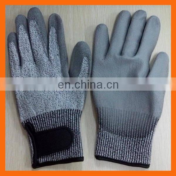 Double color nitirle sandy gloves en 388 nitrile anti cut gloves for handling glass