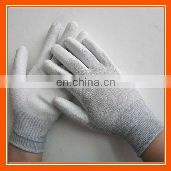 esd palm fit gloves with pu coated palm for safety and work