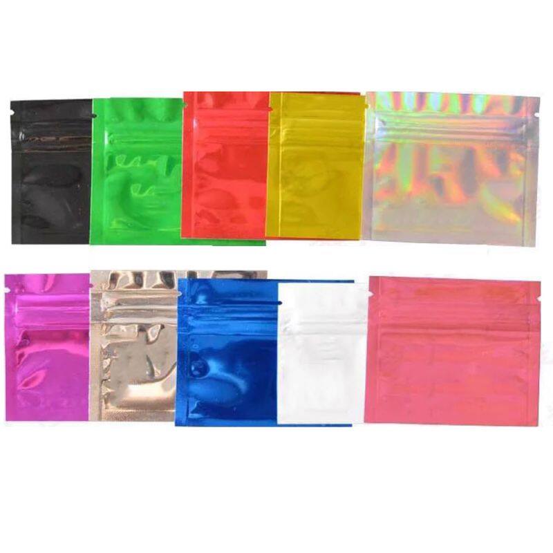 2.95"*2.56 " black gold sliver metallic foil mylar candy bag smell proof mylar sample small bags