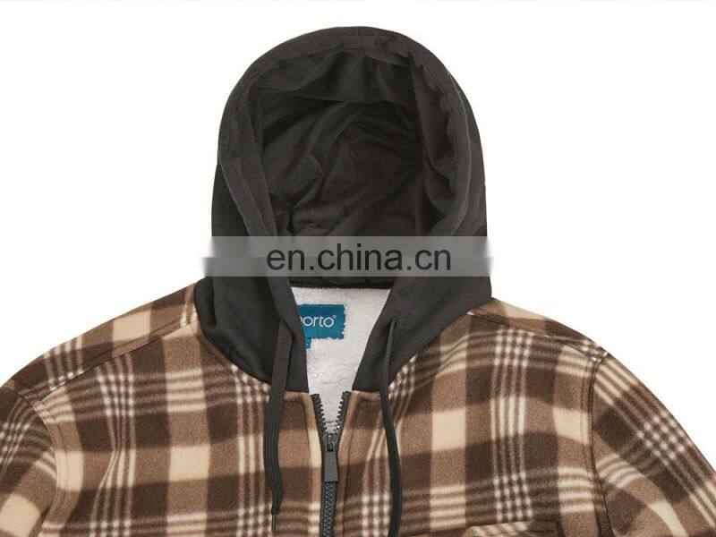 Christmas autumn and winter men's plus velvet thick warm jacket inch shirt men's trend student plaid shirt lamb velvet jacket