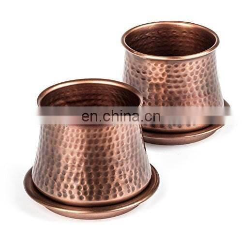 brass plated planter with stand