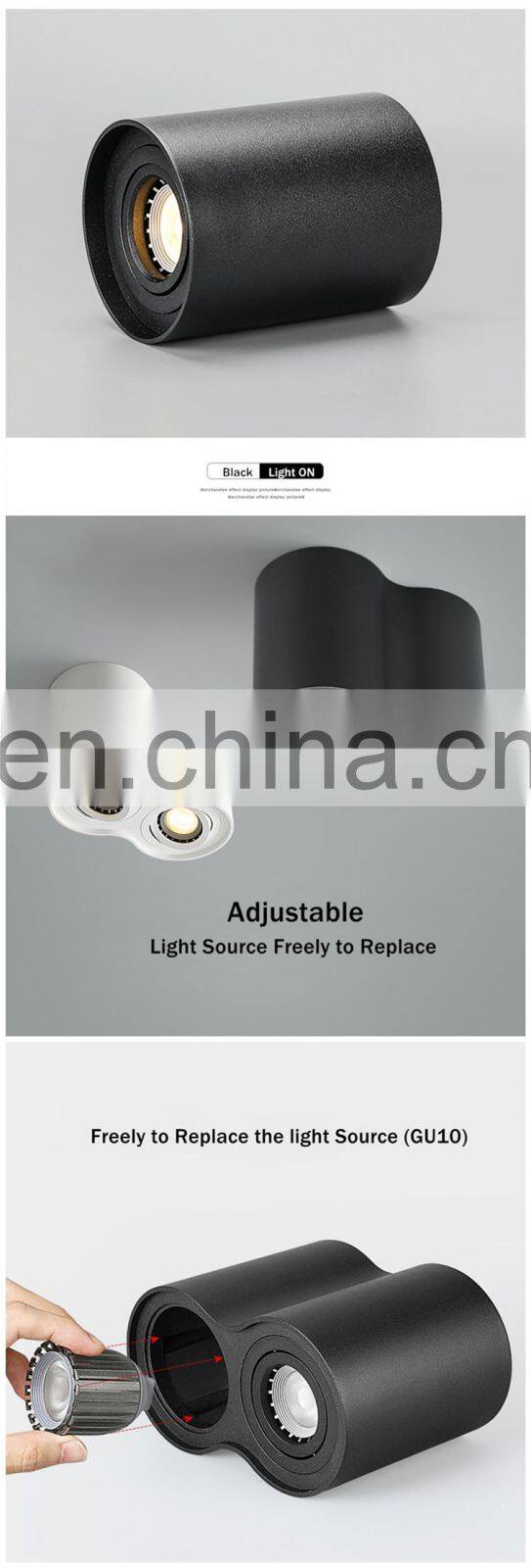 GU10 Led Downlight Surface Mounted Ceiling Downlight Single/Double Head 5W 10W Spot Led Lamp For Home Hotel Decoration Lighting