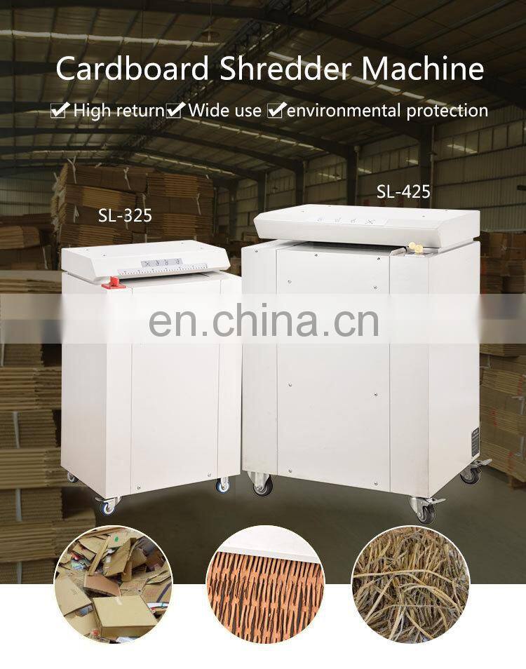 Low price corrugated board cardboard shredder carton cutter waste paper box shredding machine