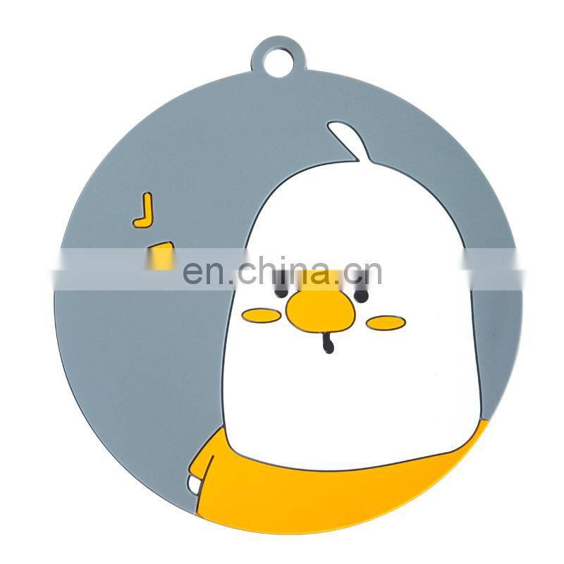 Heat Insulation Non-slip Coffee Table Cup Mats Pad Placemat Cartoon Silicone Coaster Kitchen Accessories