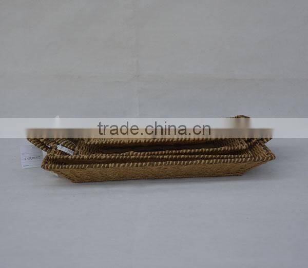 set of 4 rectangular wholesale paper rope woven egg tray