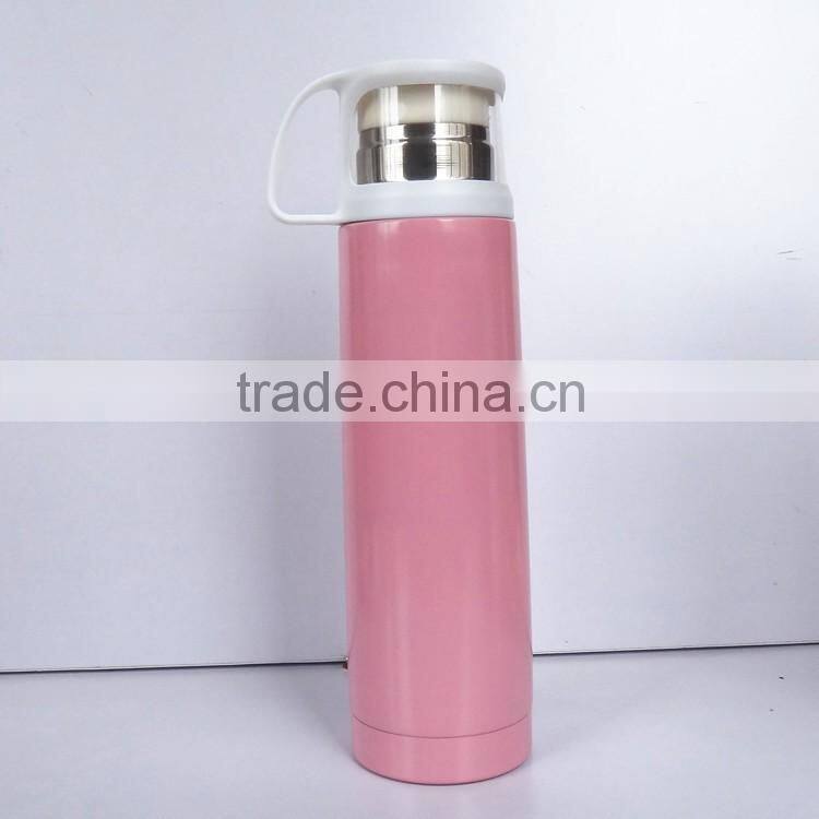 COLORFUL DOUBLE WALL VACUUM FLASK WITH WHITE BOX PACKAGING
