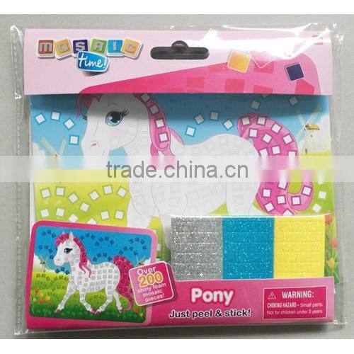 Wholesale Friendly plane design mosaic art sticker for kids