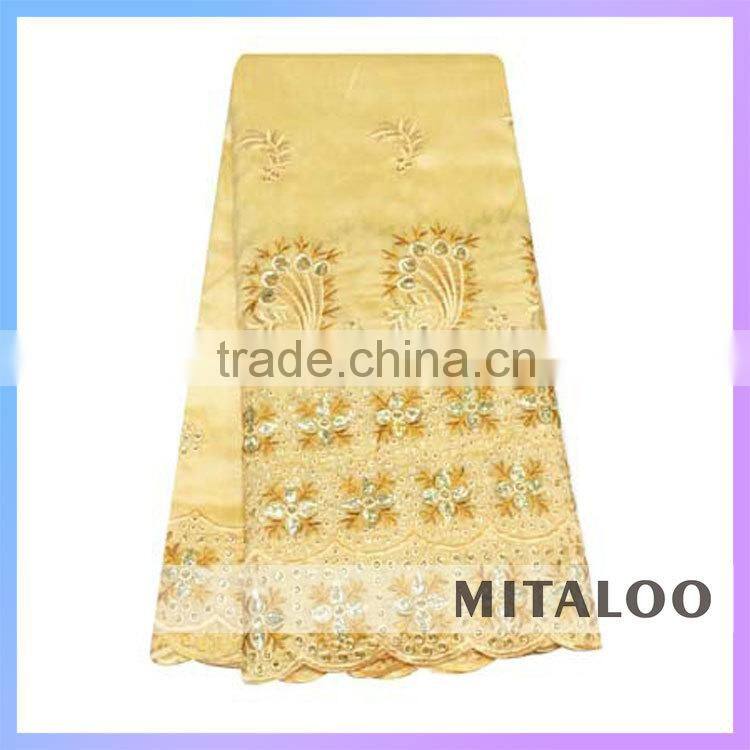 Mitaloo Gold George Fabric For Wrappers New Design George Lace MGP0047