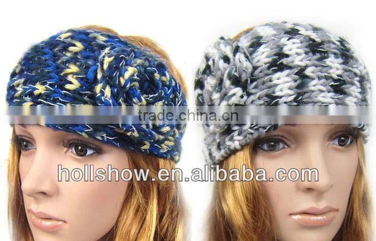 Fashion Crochet Knitted Flower Girls Winter Headband