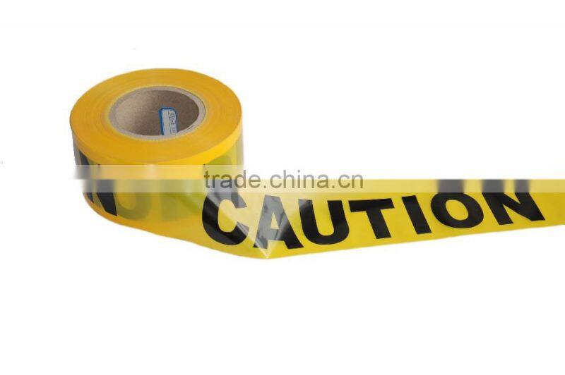 Warning tape CUIDADO Tpe on the SGS TUV Certification Warning tape
