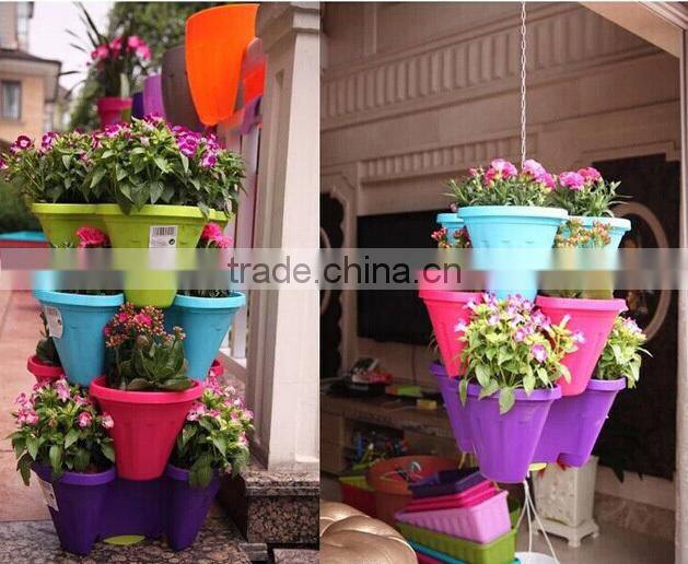 3 tier hanging flowerpot