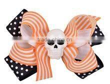 2015 children Halloween Hair Bow boutique Hair Bow accessory large thanks giving Bow With Clip CB-3380