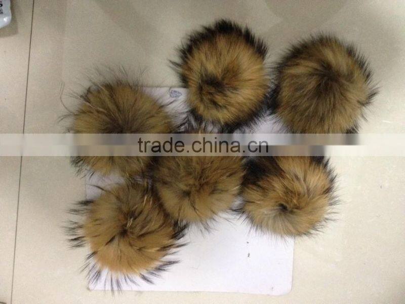 13 cm 15cm BIG POMPON HIGH QUALITY RACCOON FUR BALL