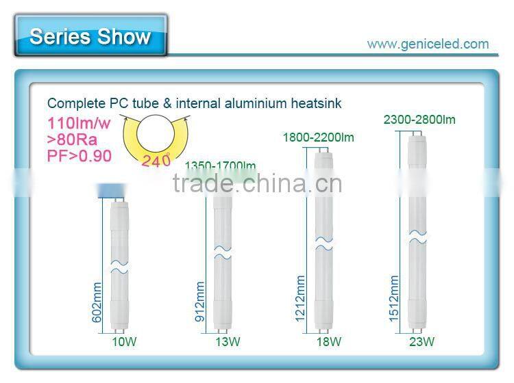 2ft 0.60m tube light 10W 1400lm with 3 years warranty