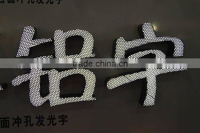 Exquisite and mirror stainless steel mesh led signboard