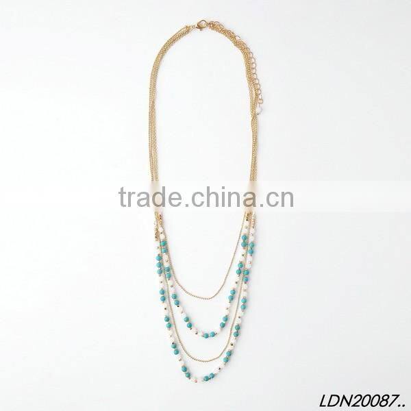 Fashion gold chain with druzy necklace green glass with white stone aborable necklace with matching earrings and btacelet