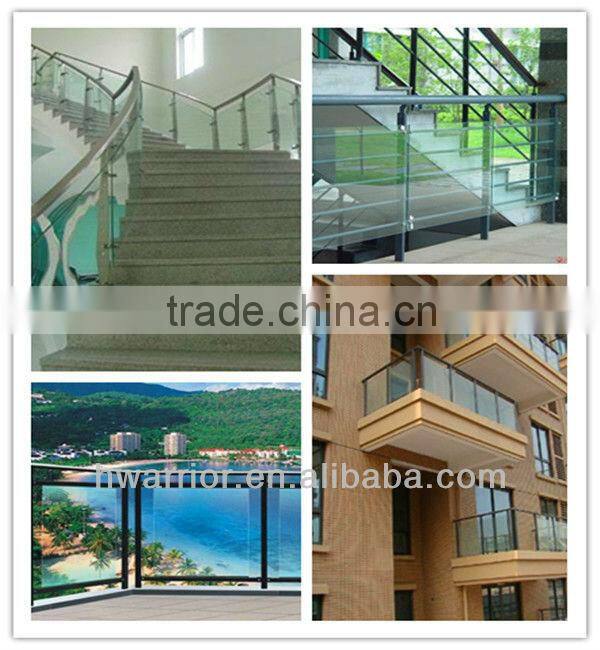 Glass balcony balustrade system for sightseeing
