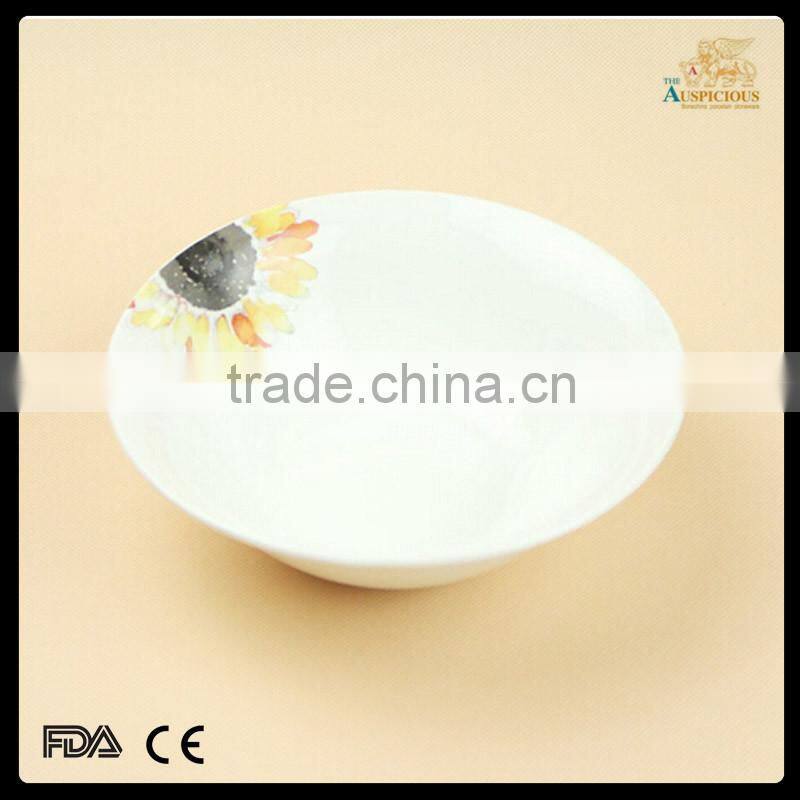 4.5", 6" whiteor decal ceramic bowl