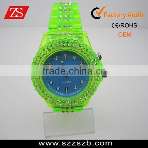 2012 blue and white hot sell Cheap Plastic Watches