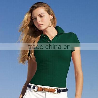 Plain dry fit polo shirt design for women polyester/ spandex polo-shirt