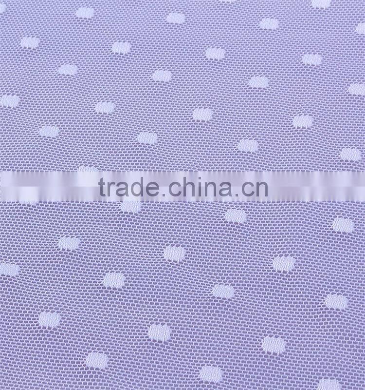 Wholesale factory price allover nylon polka lace fabric for lades underwear