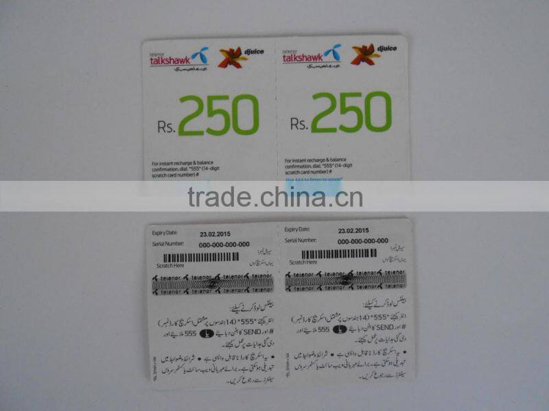 recharge scratch card