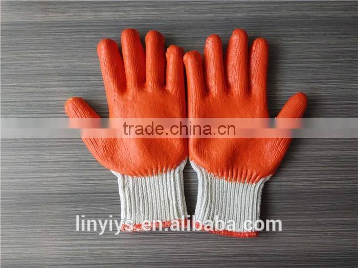 Wholesale Latex Coated Cotton Knitted Construction Work Safety Gloves