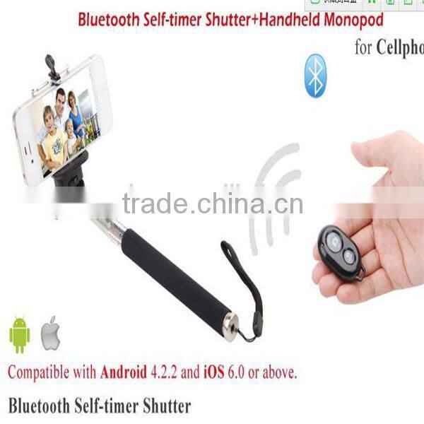 Portable Handheld Self-Timer Monopod for Camera & Phone Telescopic Extendible Selfprotrait Stand Holder for Iphone / Samsung