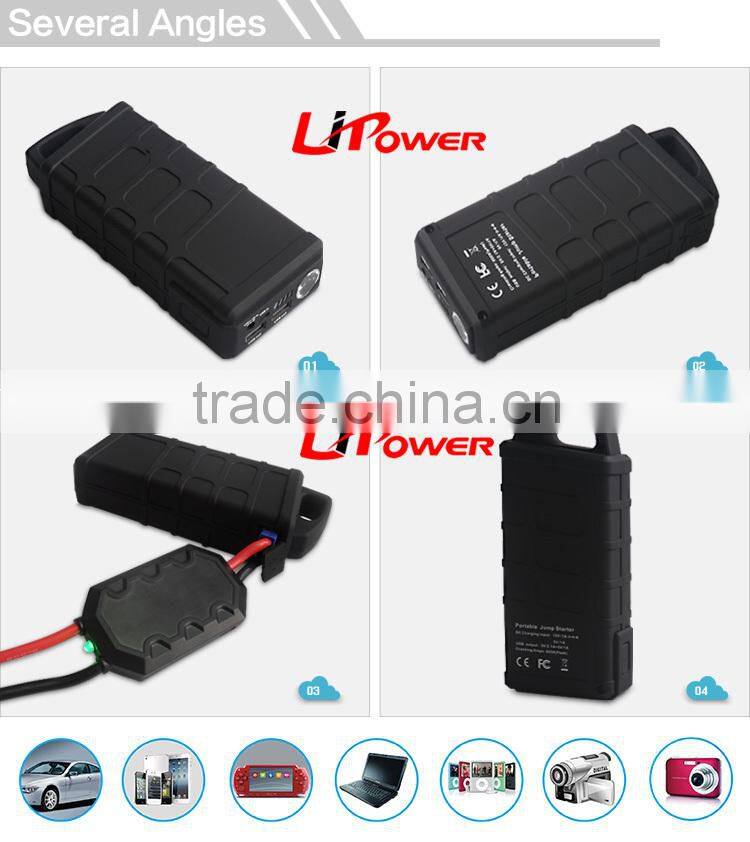 300A start current 12000mAh 12v lithium battery pack Ignition Starter emergency jump starter with LCD display
