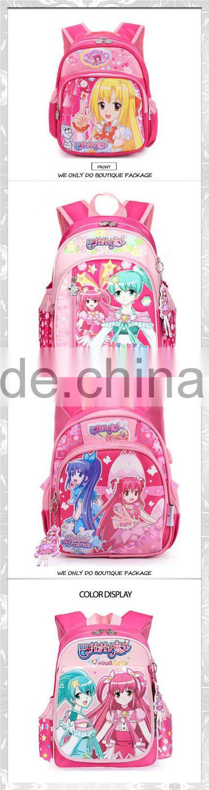 XF cute school backpack bags with cartoon character polyeste bags