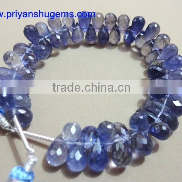 Iolite Faceted Side Drill Drops