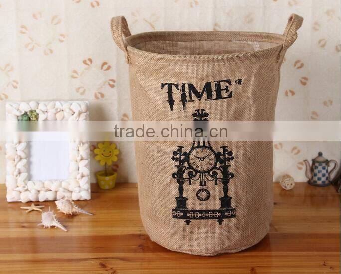 Foldable Round Laundry Basket Hamper Storage Bag