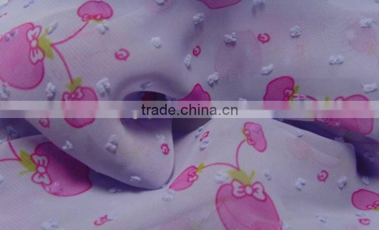 Factory direct sales 2015 NEW 75D chiffon JACQUARD fabric for ladys blouses and dresses,scrafts,Garment,wedding dress etc