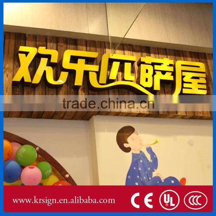 Wall mounted high brightness 3d led acrylic letter signs holder