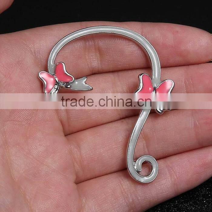 Cute girl's butterfly ear cuff jewely beautiful earring designs for women
