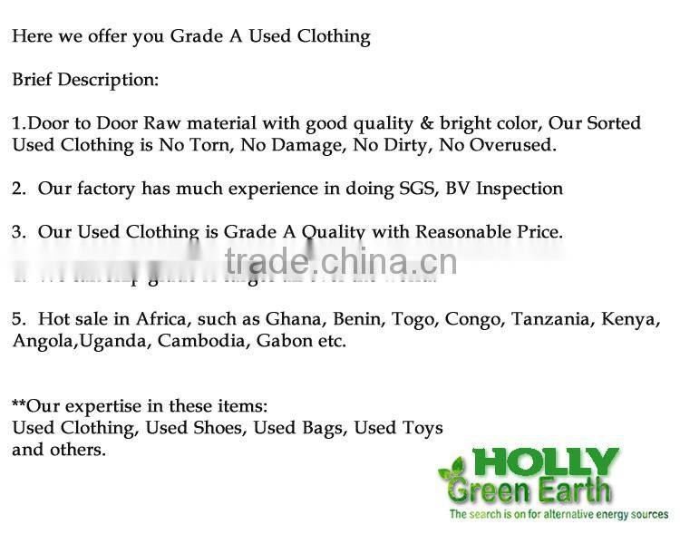 Grade A China factory directly sale premium mixed warehouse bulk wholesale second hand used clothing