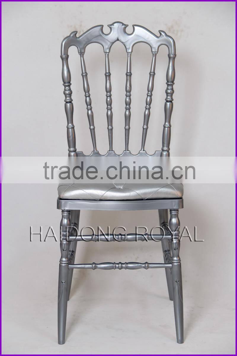 Silver Crystal Resin Royal Chair for wedding