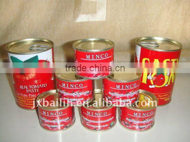 HOT!! cheap 210g canned tomato paste, easy/normal open,