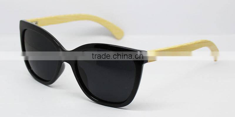 2016 newest designer cat eye women bamboo sunglasses