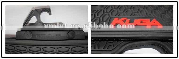 Car Vehicle Full Set Front & Rear Ridged for Ford Kuga Escape Rubber Floor Mats