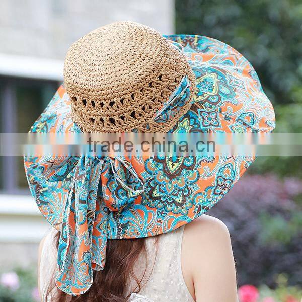 Chinese National wind New fashion women beach sun straw hats