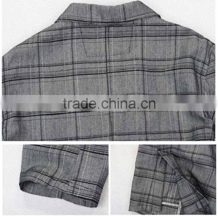 Newest Gentleman's Spring & Autumn Checkered Trendy Double Vented Two Buttons China Men Suit Factory