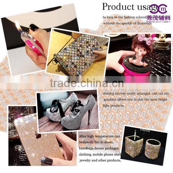 wholesale handmade wedding clothing crystal trim ribbon rhinestone mesh